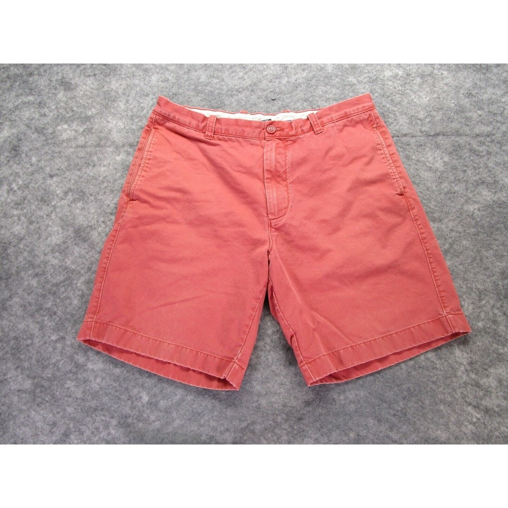 J. Crew Shorts Mens 35 Red Broken in Chino pre-owned flat‎ front pocket
